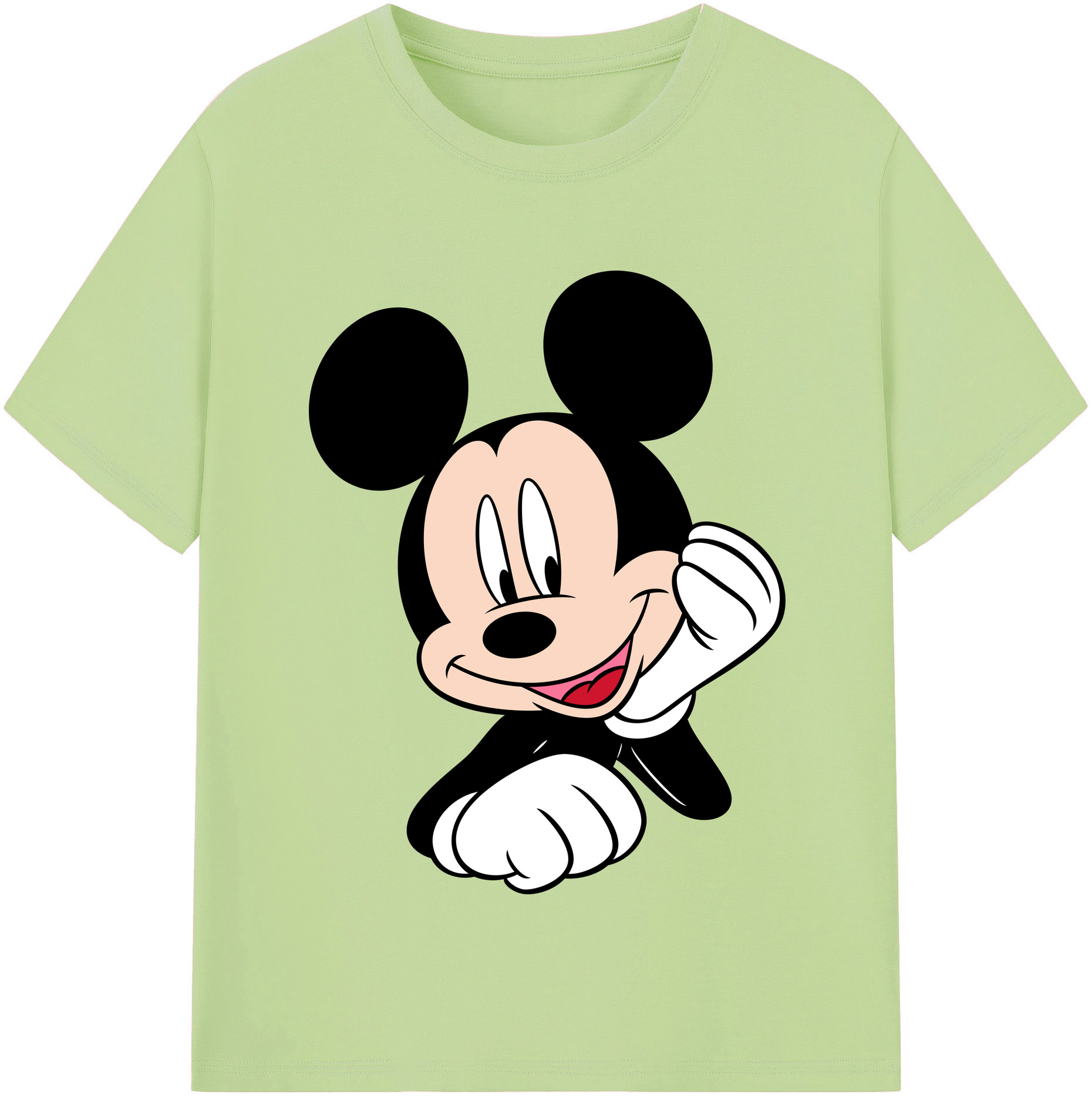 （画像用） ミッキーマウス Mickey Mouse 綿100％半袖Tシャツ（フロントプリント）
